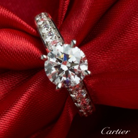 Cartier Diamond Platinum Ring 1.52ct G/VVS2 N4164654